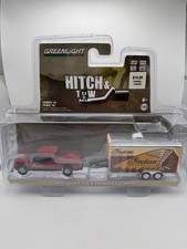 GREENLIGHT HITCH & TOW 2017 FORD F150 & CAR HAULER INDIAN MOTORCYCLE #1