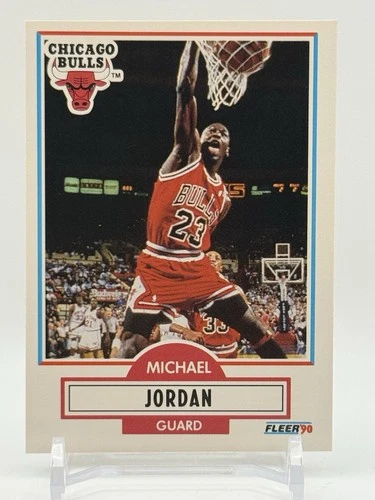 1990-91 Fleer - Michael Jordan #26 Black Line Above Biographical Information
