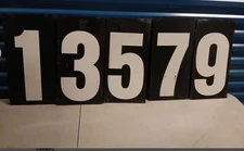 Vintage Set of Gas Station Number Price Signs Double Sided