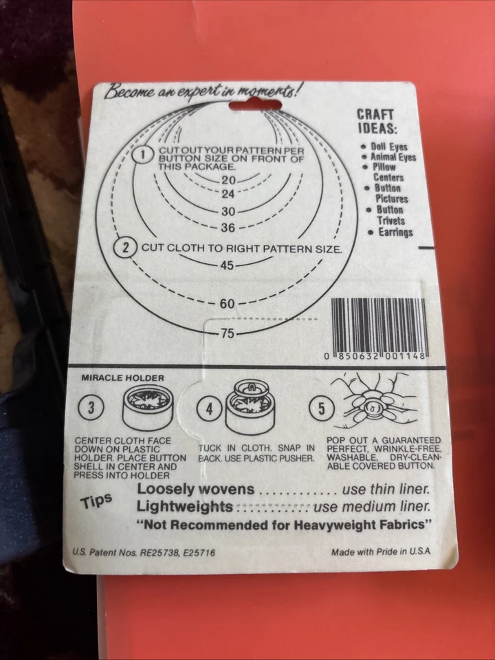 Maxant Button Cover Kit Size 75 – Makes 2 Covered Buttons - Image 4 of 4