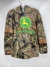 John Deere Camouflage Hoodie Pullover Sweatshirt Fleece Kids Size 4 Multicolor