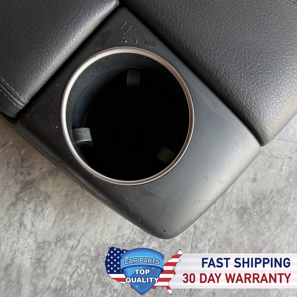 2007-2015 Audi Q7 Center Console Armrest Cup Holder Black OEM - Image 4 of 4