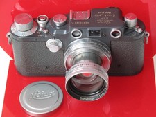 Leica IIIc gray K camera with 5cm f:2 Summitar lens, cap/case, US SELLER "LQQK"