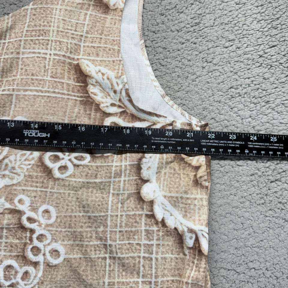 Mono sin mangas boho floral beige blanco para mujer 2XL de pierna recta sin marca Foto 3 de 4