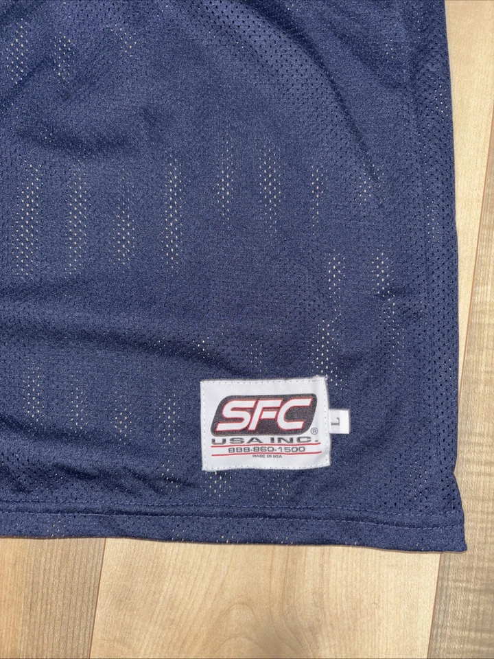 Camiseta deportiva de malla de hockey SFC EE. UU. vintage para hombre talla grande azul marino/rojo sin existencias  Foto 2 de 4