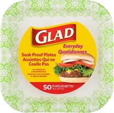 Square Disposable Paper Plates for All Occasions | New & Improved Quality | Soak