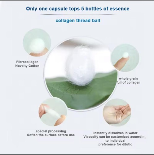 korea facial hydrolyzed silk protein collagen thread ball serum bottles - Picture 3 of 20