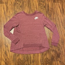 Nike Womens Sweatshirt Size S Mauve Running Gym Yoga Athleisure Pilates Relax