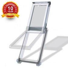 PVC White Top Hung Skylight Escape Access Roof Windows 78cm x 98cm Flashing 