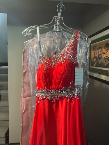 Party Time Formals 6439 Watermelon Red Gala Pageant Gown Dress sz 2 NWT - Picture 2 of 8