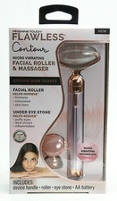 NEW Finishing Touch Flawless Contour Micro Vibrating Rose Quartz Facial Roller
