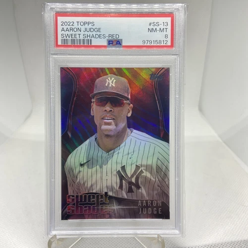 RED /10 2022 TOPPS SERIES 2 SWEET SHADES AARON JUDGE SS-13  PSA 8 Yankees