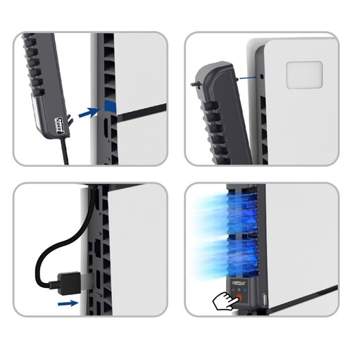 Console Cooling Fans for Slim Quiet Coolers Fan with USB Port Console Coolers - Picture 2 of 7