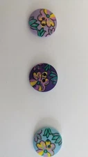  Round 2-hole Button - 20 mm 3/4 inch DILL BUTTONS (pick color)    