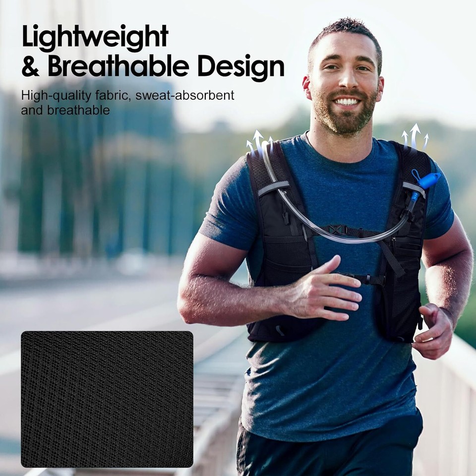 Hydration Packs Water Vest Backpack Lightweight Bag black eBay