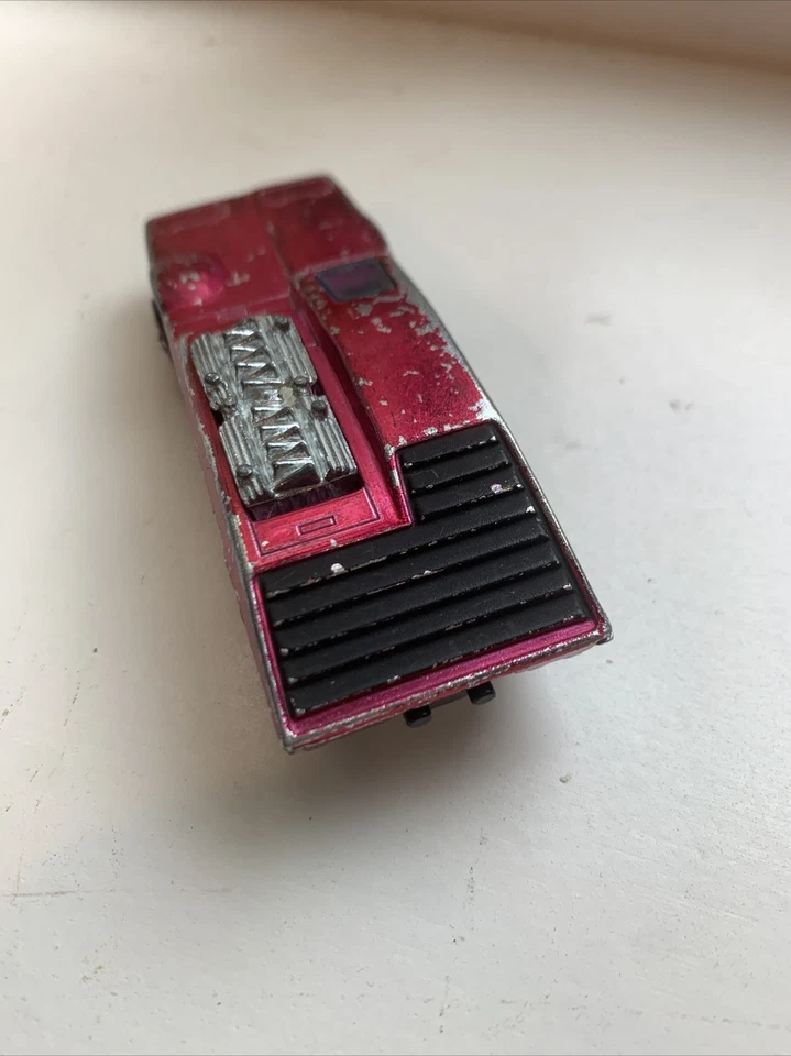 Mattel Hot Wheels Redline Side Kick 1970 vintage rosa magenta rojo Hong Kong Foto 4 de 4