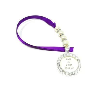 Rhinestone Wedding Bride Bouquet Charm - Image 1 of 4