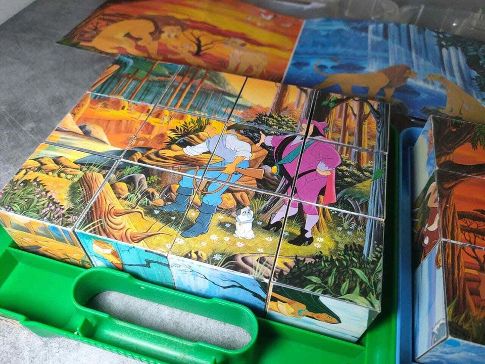 Puzzle Vintage Clementoni Re leone Pocahontas legno 12 pezzi 6 disegni diversi - Immagine 2 di 4