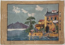 Tapex Vienna HOUSE ON THE LAKE Needlepoint Canvas 22" x 15.75" W591