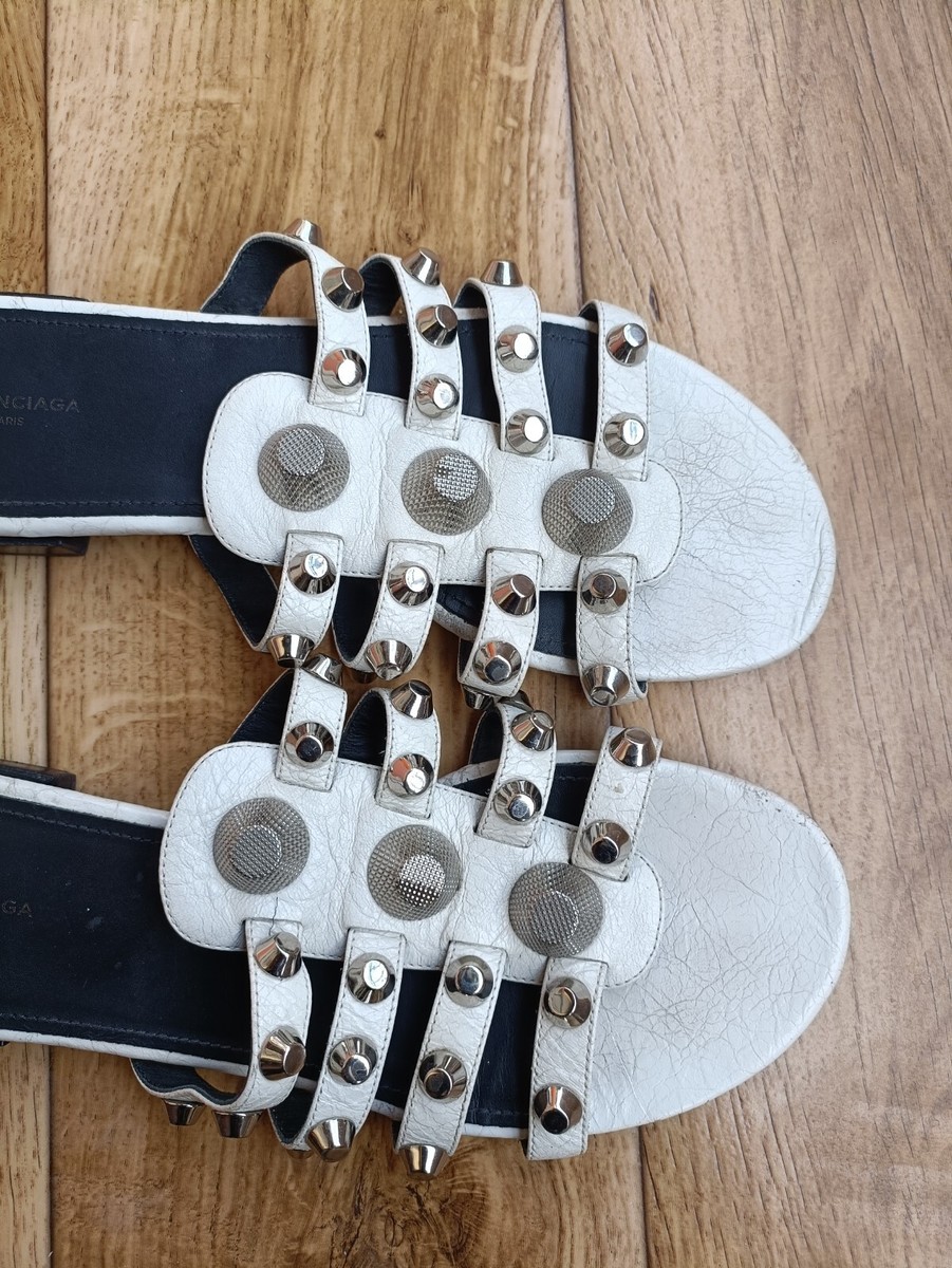 【送料&関税込】Balenciaga Sandals With Studs And Buckles In BALENCIAGA STUDDED SLIDES SANDALS 38.5 EU, 8 US, 6 UK | eBay