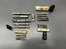 LOT OF 19 MACHINIST END MILL & TAP SET LOT VARIOUS BRANDS - READ - MADE IN USA