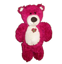 First  Main TENDER TEDDY Bear 11in Burgundy Red Fuzzy Plush Lovey 1415