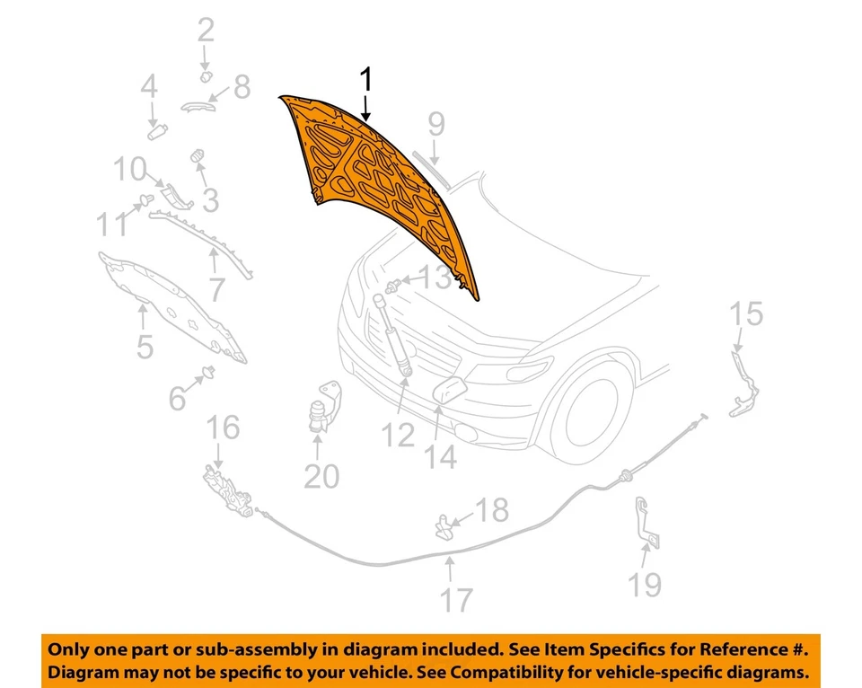 Conjunto de capó blanco OEM 2003 2004 2005 2006 2007 Infiniti FX35 Foto 3 de 4