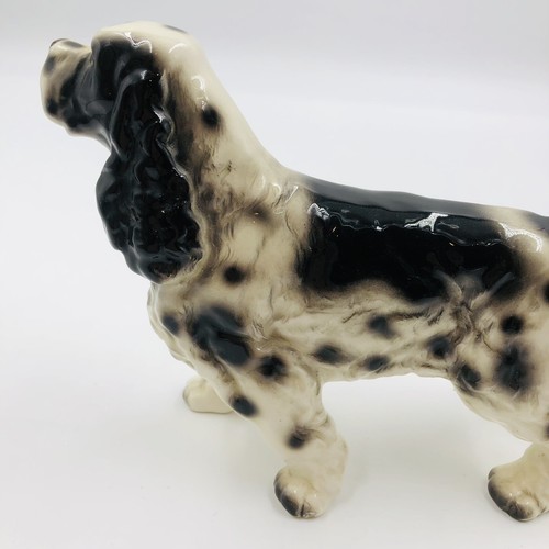 Vtg Enesco Black & White Cocker Spaniel Dog Figurine Porcelain Japan Mid Century - Picture 5 of 10