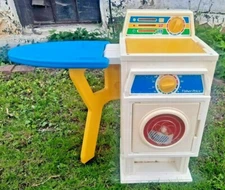 Fisher Price #2037 Laundry Center Vintage 1990 Washer Dryer Machine Pretend Play