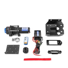4500lbs Electric Winch Mount Wire Hook Remote Kit Fit Honda Pioneer 1000 5 16-UP