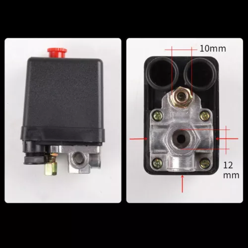 175PSI Air Compressor Switch 175PSI Control Valve Heavy Duty Pressure Black NEW - Picture 5 of 14