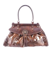 Fendi Brown and Sienna Patent Leather Medium Magic Bag/Handbag/Satchel