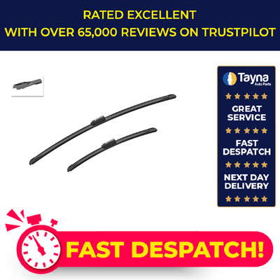2x Wiper Blades (Pair) Flat Aero type A350S 3397014350 Bosch Aerotwin 650/400mm