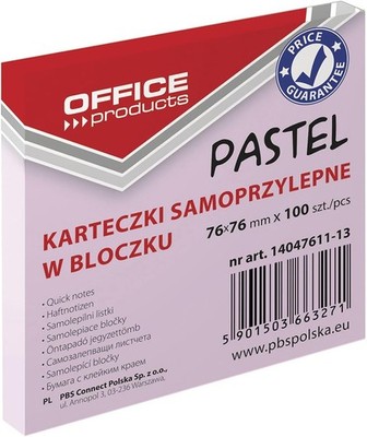 OFFICE PRODUCTS 14047611-13 Haftnotiz 76 x 76 mm, 1 X 100 Blatt,