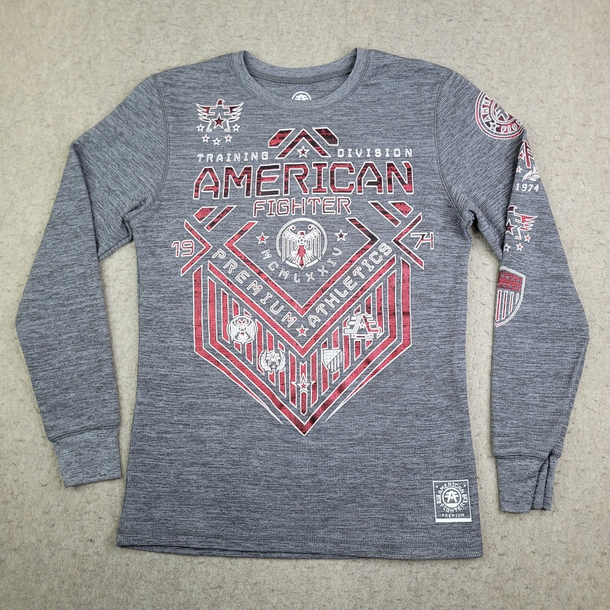 T-Shirt Uomo American Fighter Elmont - Nero, Taglie XS-4XL, Cotone/Polyester, Casual
