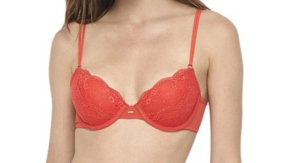 BeMe NYC Women's Rough & Tumble Lace Demi Bra Sunkissed 38C NWT