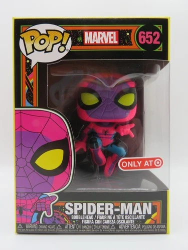 SPIDER-MAN Funko Pop! 2024 Marvel 652 Target Exclusive Black Light NIB