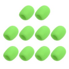10pcs Microphone Foam Covers, 40mm 1.57" ID 10mm 0.39" Thickness, Green