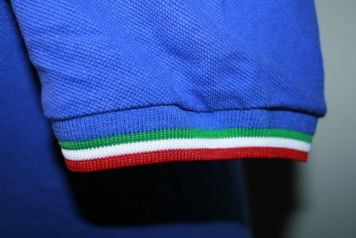 Camisa polo de campo Fred Perry para hombre - S/M - Azul marino francés - Italia 2010 - Top con punta - Imagen 6 de 11
