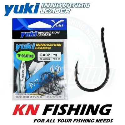 YUKI CX02 Carbon Japanese Hook Teflon Coated Tailles 08 - 4/0 - Photo 1/4