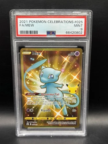 2021 POKEMON CELEBRATIONS #025 FULL ART/MEW PSA 9