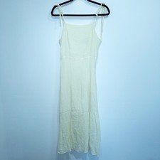 New Cider Pale Yellow Spaghetti Strap Midaxi Dress Size Large