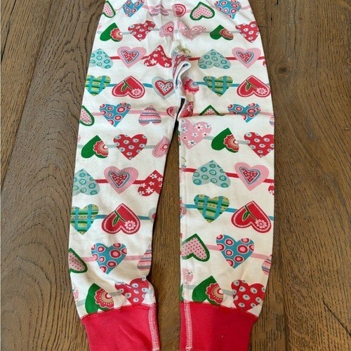 Vintage I Love Organic Hanna Andersson Heart Girls Pajamas 110 - Picture 7 of 8