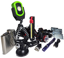 MAXXEON Technician Rechargeable Work Light Kit, 9 pc Set with Accessories, NEW