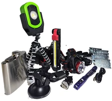 MAXXEON Technician Rechargeable Work Light Kit, (9)pc Set with Accessories, NEW