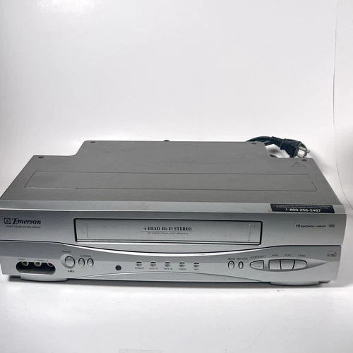 Emerson 4 Head Hi-Fi Stereo  EWV603 VCR NO REMOTE! Tested! Works!