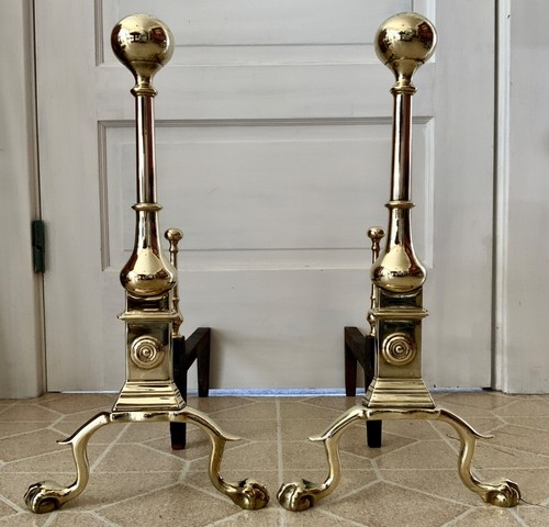 Virginia Metalcrafters Historic Newport Fireplace Andirons (2) - Picture 5 of 15