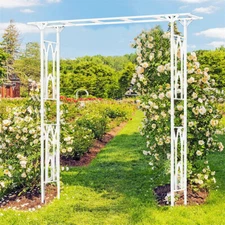Heavy Duty Metal Garden Arch Archway Plants Rose Wreath Wedding Stand Event Deco