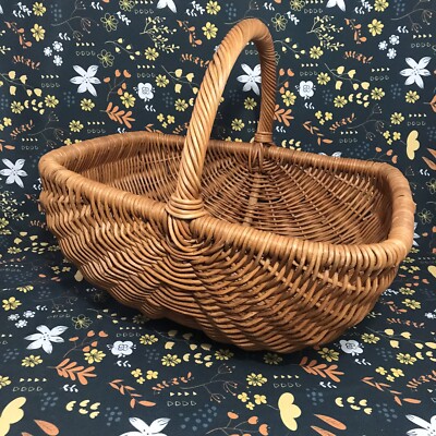 Panier à Pique-nique Vintage En Osier – Style Valise – Marron