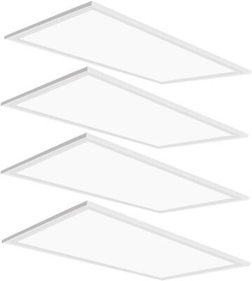 2x4 LED Flat Panel Troffer Light (4-20Pack) 75W- Recessed Drop Ceiling Lighting